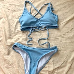 Baby blue bikini set